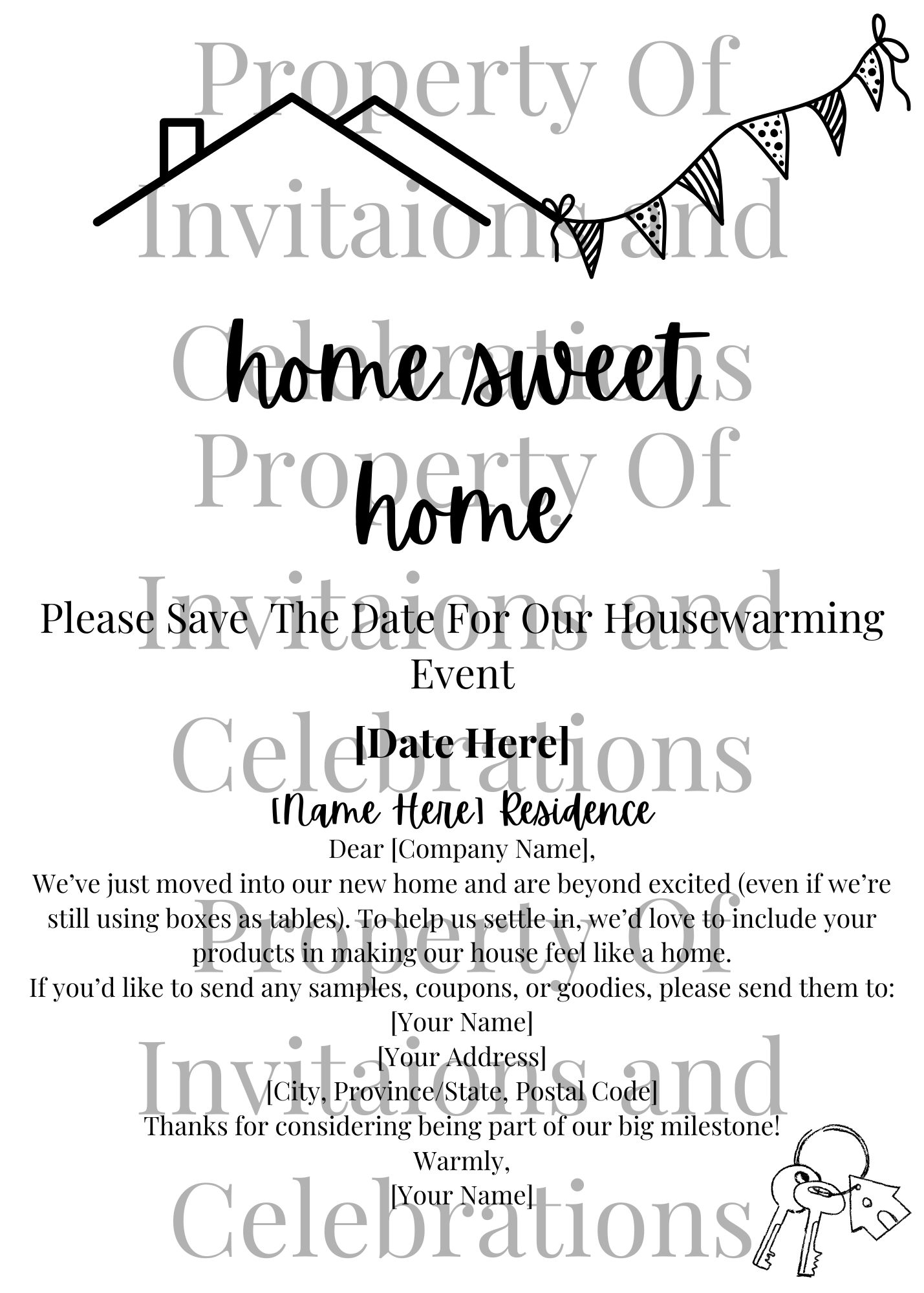 New Home Owner (Housewarming) Company Invite